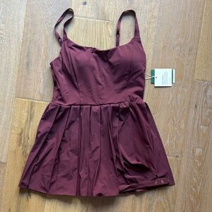 Halara Burgundy Tennis Dress W/Spandex